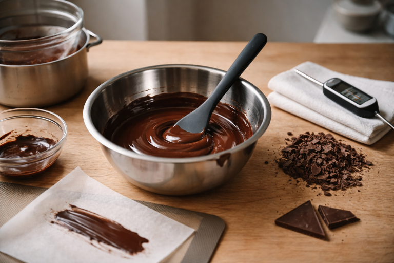 Blank chokolade uden panik: temperering hjemme med mikroovn eller vandbad