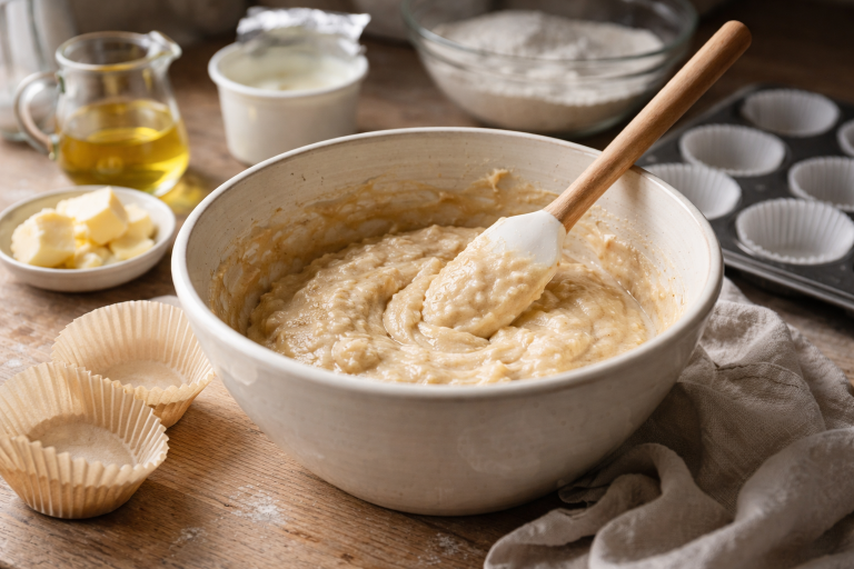 Luftige muffins uden tør krumme: mine faste regler (og en basisopskrift der kan drejes)