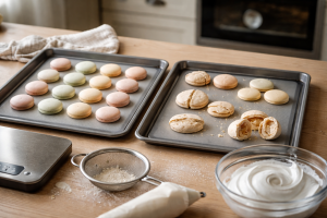 Makroner, der opfører sig pænt: min fejlfinding til revner, fødder og hulrum