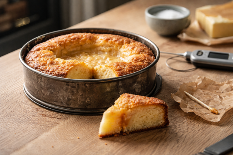 Når kagen synker i midten: sådan finder du fejlen (og redder den alligevel)