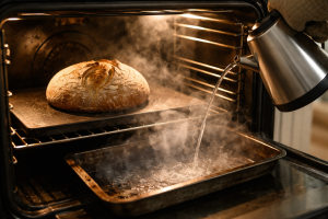 Sprød skorpe uden dutch oven: Sådan laver du damp i ovnen (5 metoder jeg stoler på)