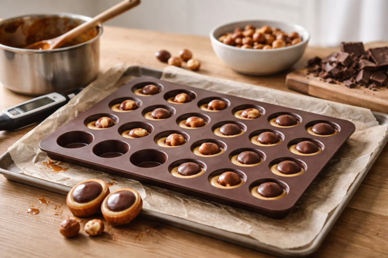 Hjemmelavet Toffifee - sådan laver du dem selv med karamel, nødder og chokolade