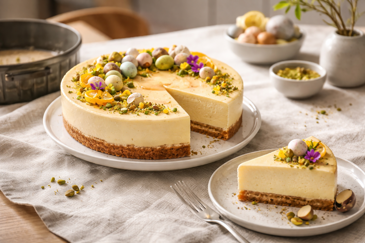 Nem påske cheesecake - opskrift, pynt, holdbarhed og servering