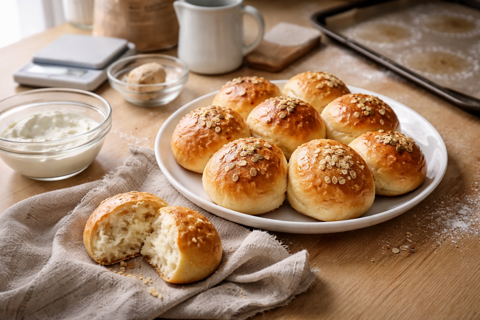 Yoghurtboller: bløde, saftige boller med yoghurt
