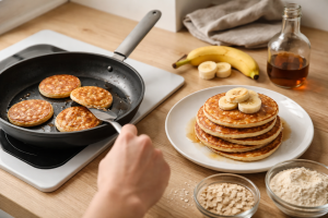 Bananpandekager uden mel - nem opskrift (og sådan får du dem til at hænge sammen)