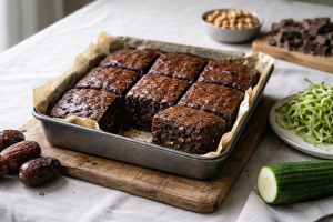 Chokoladekage med dadler og squash - svampet, sundere kage uden tør krumme