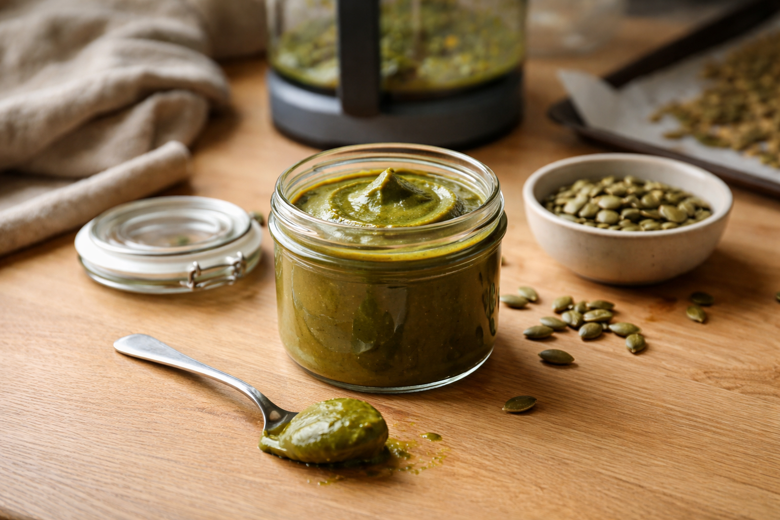 Græskarkernesmør: sådan laver du cremet pumpkin seed butter derhjemme