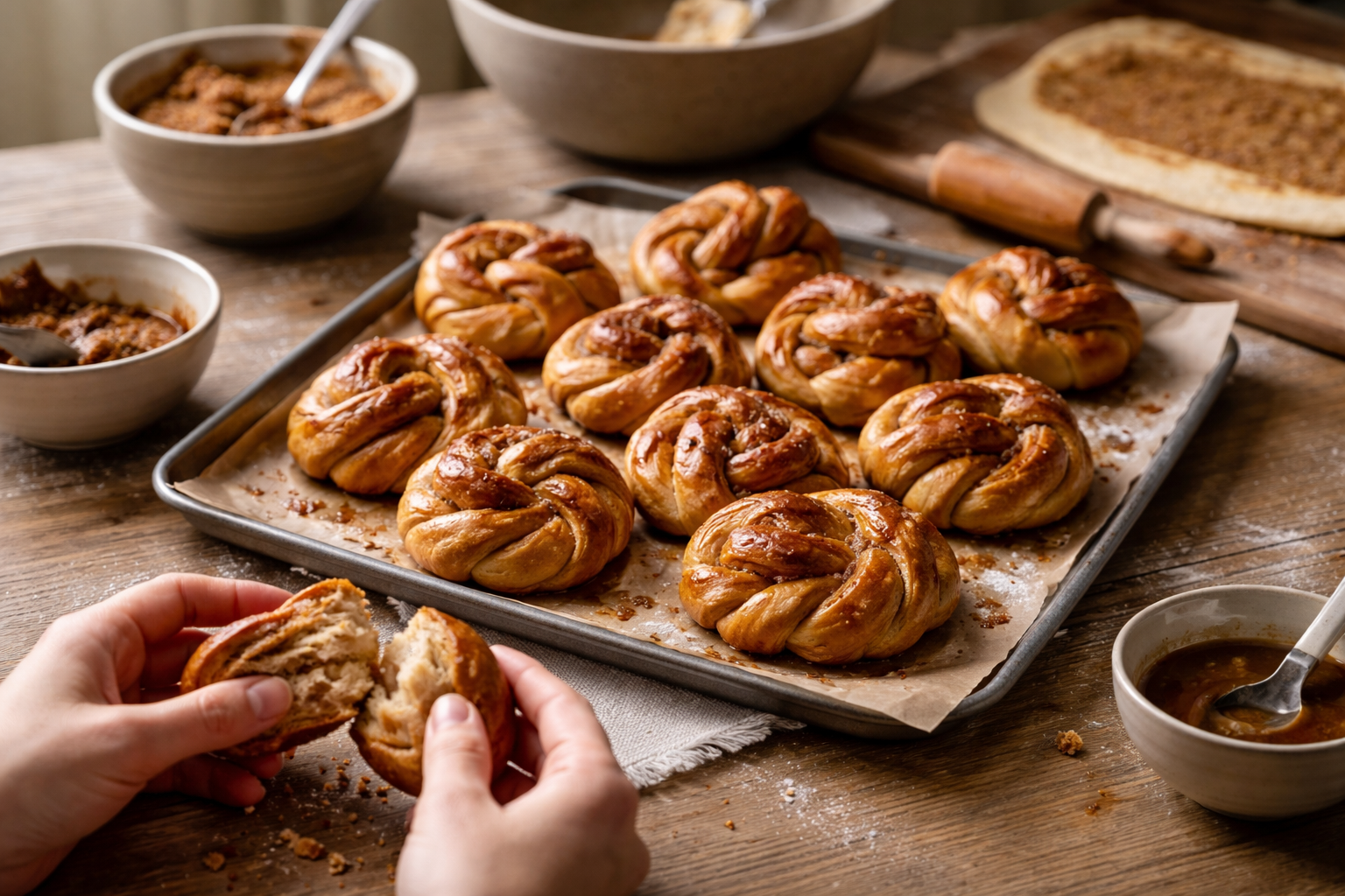 Kanelsnurrer: bløde og snaskede kanelsnurrer med fejlfinding