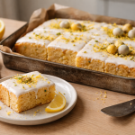 Påskekage med citron og marcipan - nem, saftig og klar dagen før